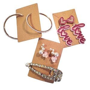 3 Pairs of Earrings And 1 Hair Clip Accessory Bundle Of 4 NWT